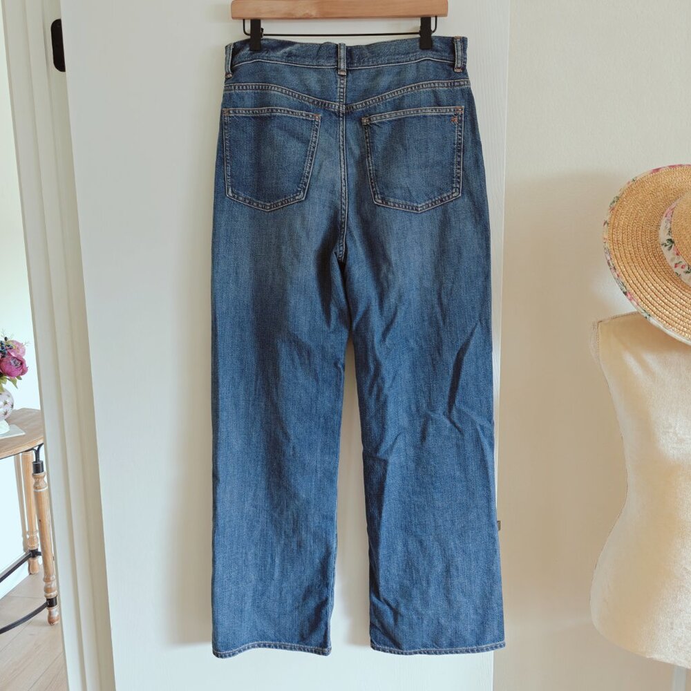 NWT Madewell The Perfect Vintage Wide-Leg Jean Soft Drape Wool Blend Sz. 29 - Picture 9 of 12
